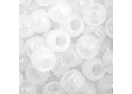 Crow Bead/Pony Bead 9mm Transparent Crystal