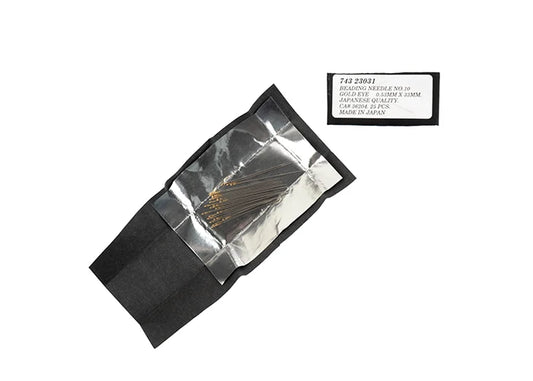 BEADING NEEDLE No.10 GOLD EYE .53mmx33mm JAPANESE QUALITY
