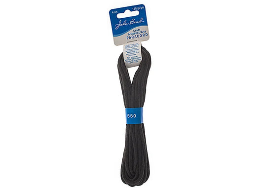 Craft Paracord 16ft (4.8m) 4mm Black