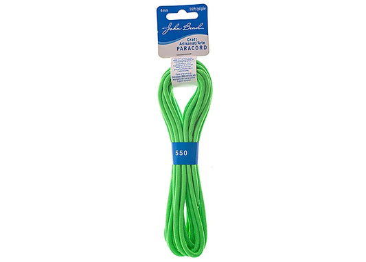 Craft Paracord 16ft (4.8m) 4mm Neon Green