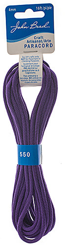 Craft Paracord 16ft (4.8m) 4mm Purple
