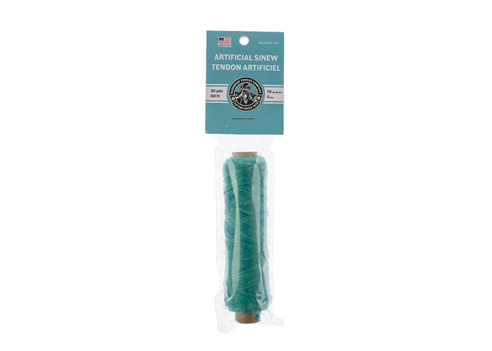 Sinew Bobbin 60ft (20yd) Turquoise 5ply 70lb