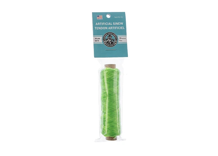 Sinew Bobbin 60ft (20yd) Neon Green 5ply 70lb
