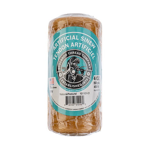 Gudebrod Sinew 4oz 450Ft (150yd) Natural 5ply 70lb test Made in USA