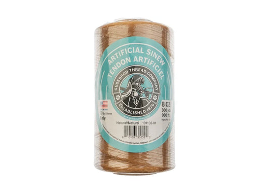 Gudebrod Sinew 8oz 900ft (300yd) Natural 5ply 70lb test Made in USA