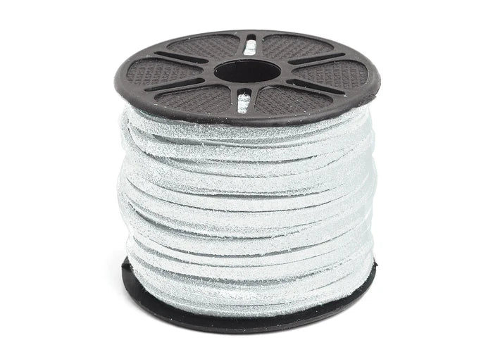 SUEDE LACE 3.5mm WHITE 25YDS