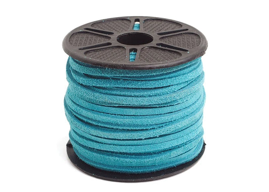 SUEDE LACE 3.5mm TURQUOISE 25YDS