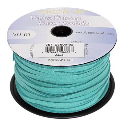 Faux Suede Lacing Aqua