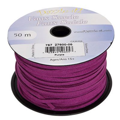 Faux Suede Lacing Purple