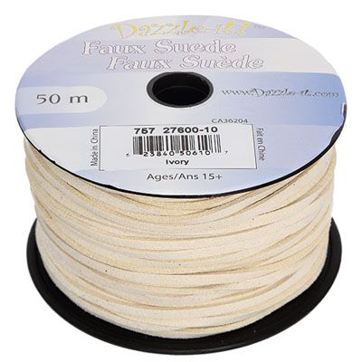 Faux Suede Lacing Ivory