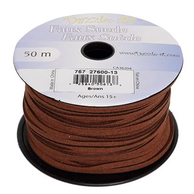 Faux Suede Lacing Brown