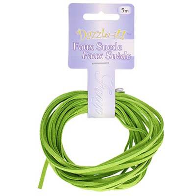 Faux Suede Lacing Green