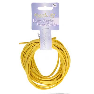 Faux Suede Lacing Yellow
