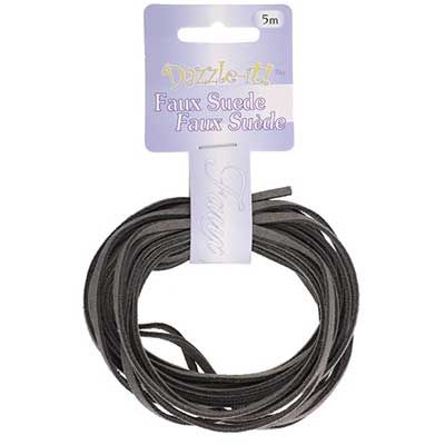 Faux Suede Lacing Silver