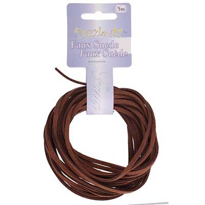 Faux Suede Lacing Brown