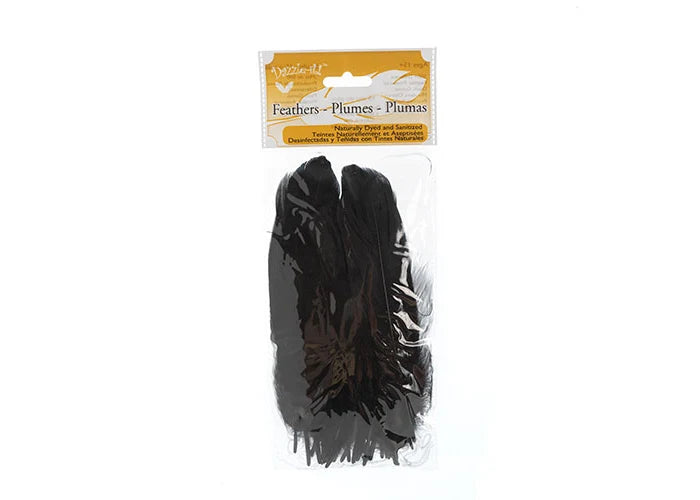 Goose Feathers 5-7in Black