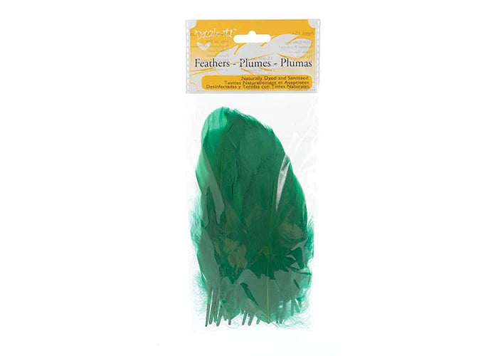 Goose Feathers 5-7in Green
