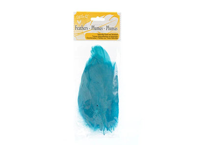 Goose Feathers 5-7in Turquoise