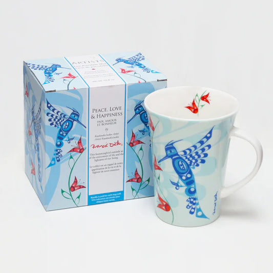 Francis Dick Peace, Love and Happiness Porcelain Mug