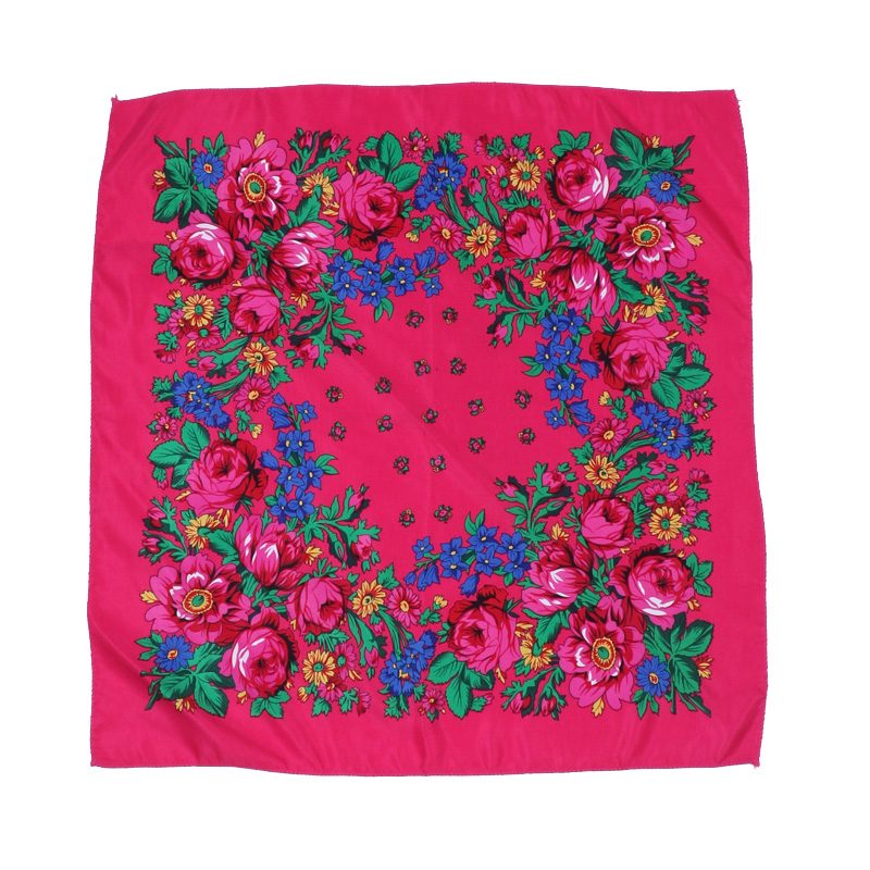 30″ x 30″ Non-Metallic Pink Kokum Floral Scarf