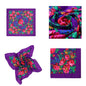 30″ x 30″ Metallic Purple Kokum Floral Scarf