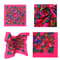 30″ x 30″ Hot Pink Non-Metallic – Kokum Floral Scarf
