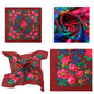 30″ x 30″ Metallic Burgundy Kokum Floral Scarf