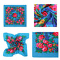 30″ x 30″ Non Metallic Turquoise Kokum Floral Printed Scarf
