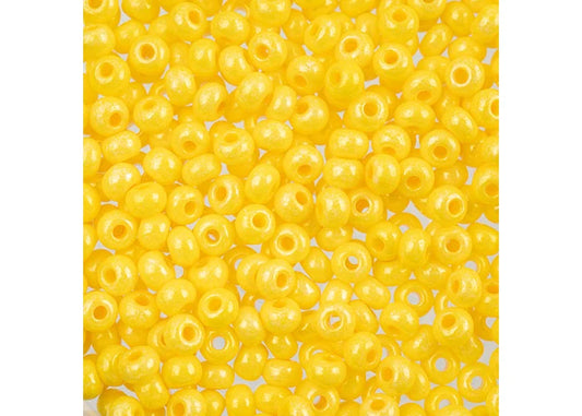 Czech Seed Beads apx 24g Vial 6/0 Lemon Drop