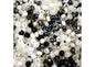 Czech Seed Beads apx 24g Vial 8/0 Black/White Mix