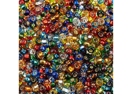 Czech Seed Beads apx 24g Vial 8/0 Multi S/L Mix