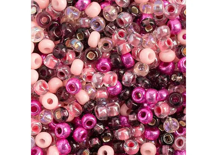 Czech Seed Beads apx 24g Vial 8/0 Purple Passion Mix