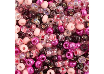 Czech Seed Beads apx 24g Vial 8/0 Purple Passion Mix