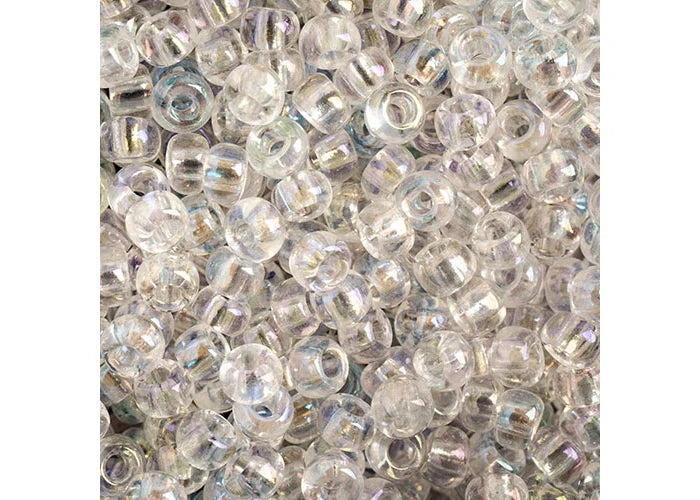 CZECH SEEDBEAD APPROX 22g VIAL 8/0 TR. IRIS CRYSTAL