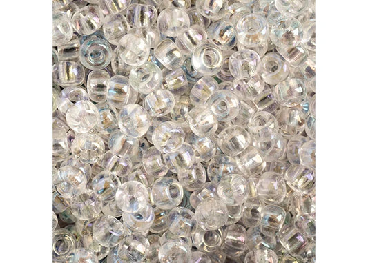 CZECH SEEDBEAD APPROX 22g VIAL 8/0 TR. IRIS CRYSTAL