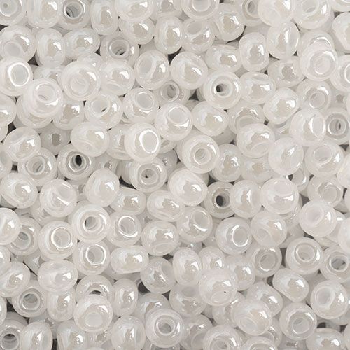 Czech Seed Beads apx. 22g Vial 8/0 OP. Pearl White