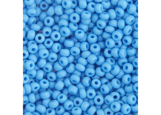 CZECH SEEDBEAD APPROX 22g VIAL 8/0 OPAQUE LIGHT BLUE