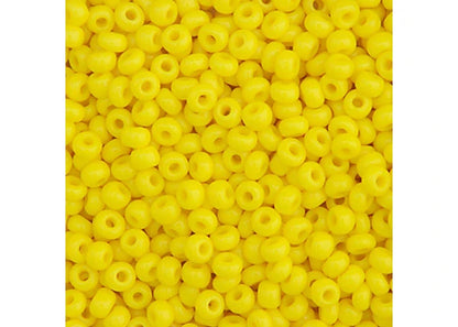 CZECH SEEDBEAD APPROX 22g VIAL 8/0 OPAQUE LEMON YELLOW