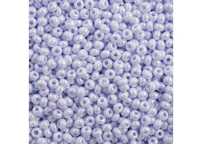 Czech Seedbead apx22g Vial 8/0 Opaque Natural Lilac Luster
