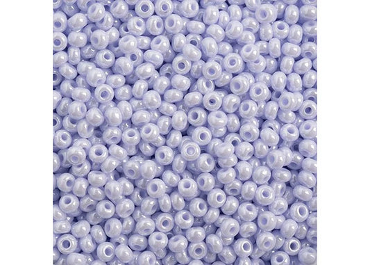 Czech Seedbead apx22g Vial 8/0 Opaque Natural Lilac Luster