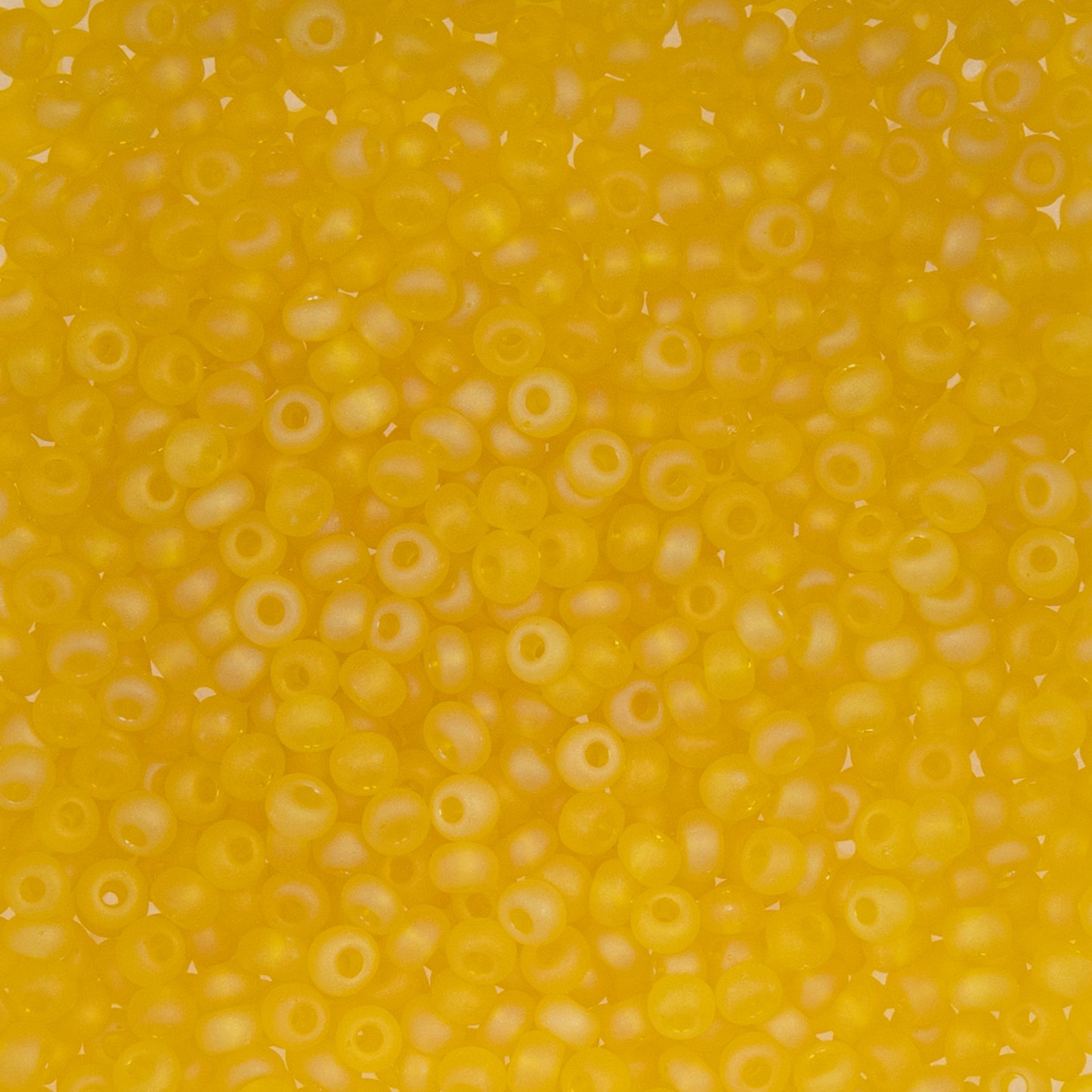 Czech Seed Bead apx. 22g Vial 8/0 Transparent Yellow AB Matt