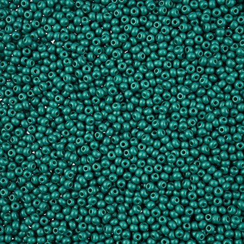 Czech Seed Bead apx 22g Vial 10/0 PermaLux Dyed Chalk Sea Green