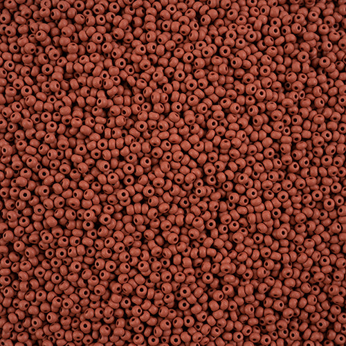 Czech Seed Bead apx 22g Vial 10/0 PermaLux Dyed Chalk Brown Matt