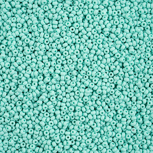 Czech Seed Bead apx 22g Vial 10/0 PermaLux Dyed Chalk Mint Matt