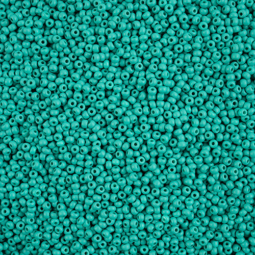 Czech Seed Bead apx 22g Vial 10/0 PermaLux Dyed Chalk Sea Green Matt