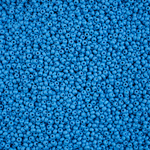 Czech Seed Bead apx 22g Vial 10/0 PermaLux Dyed Chalk Light Blue Matt