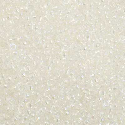 Czech Seed Beads 10/0 Transparent Iris Crystal