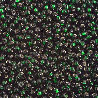 Czech Seed Beads 10/0 S/L Dark Green