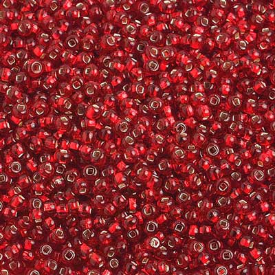 Czech Seed Beads 10/0 S/L Red