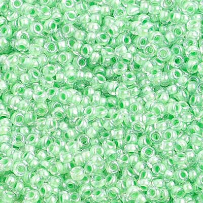 Czech Seed Beads 10/0 C/L Green